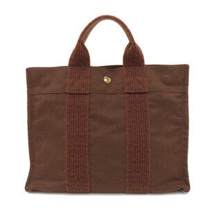 HERMES Brown Leather Tote Bag